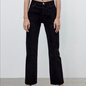Zara Straight Leg Jeans in Black